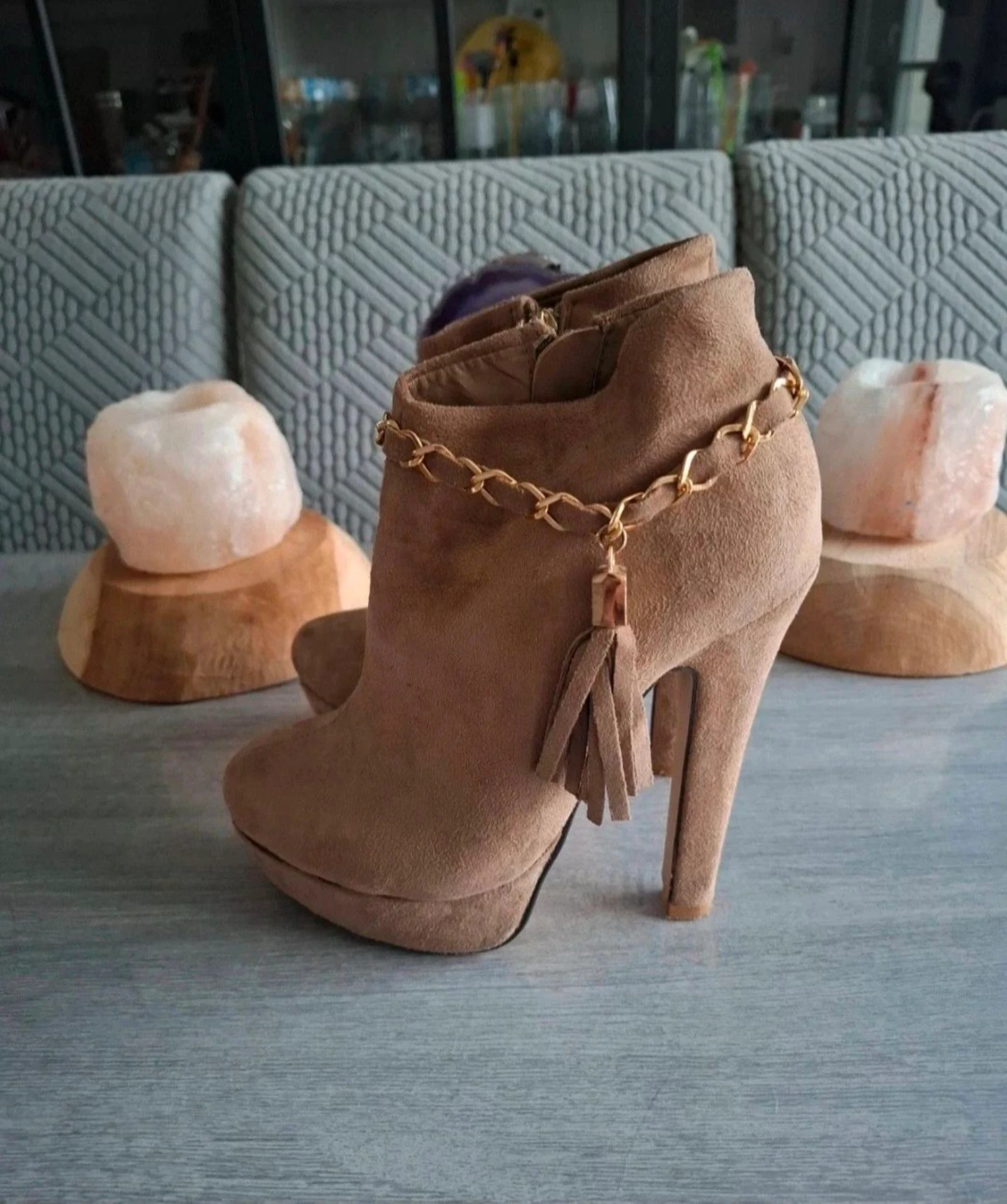 Bota de salto alto com plataforma tamanho 37 – photo 2
